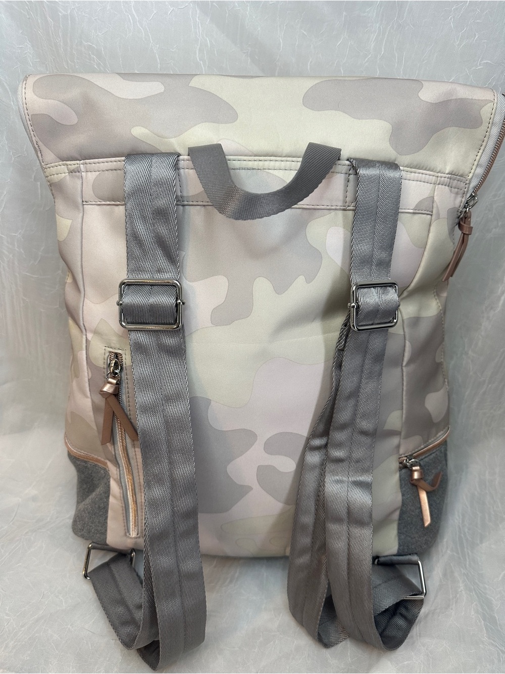 Stella & Dot Large Light Camo Backpack Inspirational Lining - Picture 2 of 8